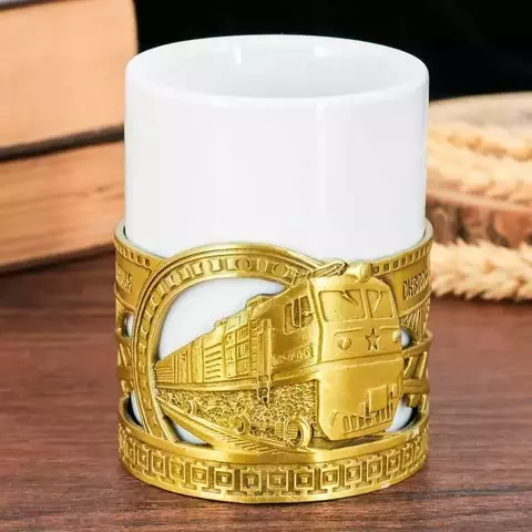 Кружка с металлическим декором РЖД 2252454