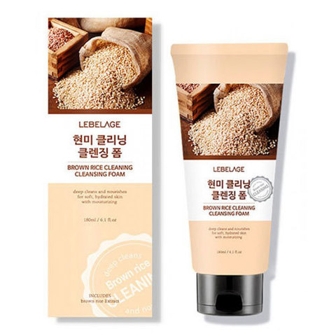 Lebelage Brown Rice Cleaning Cleansing Foam - Освежающая пенка для умывания с экстрактом коричневого риса