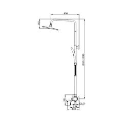 Стойка душевая со смесителем HAIBA HB24816-7 черный