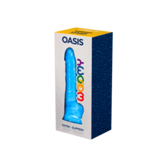 Фаллоимитатор Oasis голубой от WOOOMY (15 * 4,5 см.)