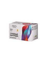 Набор струйных картриджей Sakura CZ136A (№711 Yellow 3-pack) для HP Designjet T120/T520 ePrinter, водорастворимый тип чернил, желтый, 26 мл. (3шт)