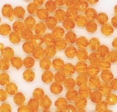 Бусины круглые гранёные пришивные акрил, Ø 6 мм, 50 гр