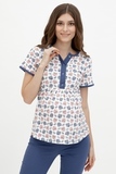 Пижама для беременных и кормящих 10018 синий