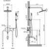 Sancos SC3004CH Душевой комплект Select встраиваемый для ванны/душа, с внутренней частью, верхним, ручным душем, изливом и шлангом в комплекте, цвет хром