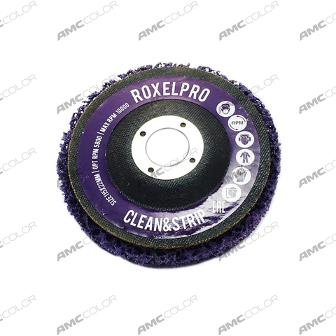 RoxelPro Пурпурный зачистной круг ROXPRO Clean&Strip на оправке 115*22мм
