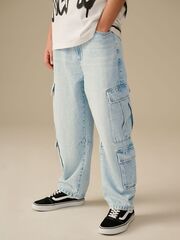 Джинсы карго для мальчика Next E41-856, Голубой