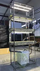 Домашняя стеллажная многоярусная гидропонная установка SLIM 3 ЯРУСА 180x850x350мм