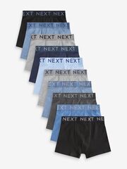 Трусы для мальчика Next 413-997, 10 шт., Серый, Синий, Черный