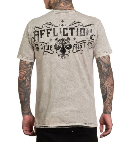 Affliction | Футболка двусторонняя мужская Electric Fire Reversible Tee A27818 сзади