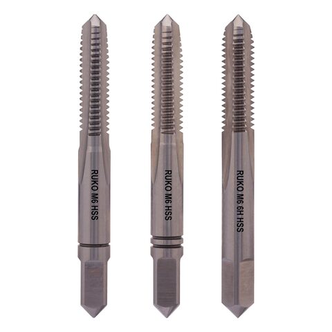 Метчик М 6,0х1,0 (Комплект 3шт) DIN352 HSS-G 6h 50мм a=4,9 Ruko 230060
