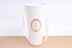 Коробка для цветов, Конус, Белый, 16*9*30 см, 1 шт.