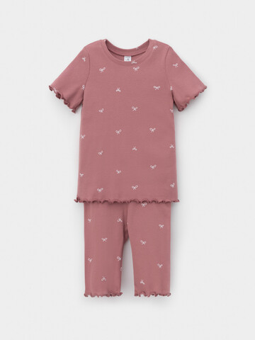 пижама  для девочки  К 1632/темная пудра,бантики