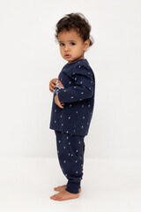 пижама  для мальчика  К 1637/морской синий,маленькие молнии