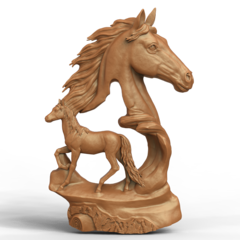 Силиконовый молд № 344 Конь малый правый