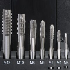 Набор метчиков машинных M3 -M12 HSSE DIN371/376 (B/4-5P) 7пр Terrax by Ruko A245057ETX