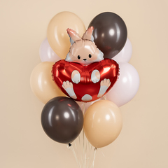 К Фигура, Зайка с сердечком, 21''/53 см, 1 шт.