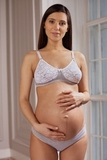 Бюстгальтер для беременных 18857 серый меланж/белый