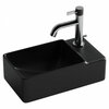 Ceramica Nova Element CN5045MB Умывальник подвесной прямоугольный (чаша слева, отверстие под смеситель справа), 39.5x22, цвет: чёрный
