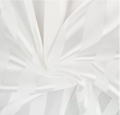 Атлас жаккард "Моар" полоска 2 см, 135 г/м2, ш. 150 см, молочный