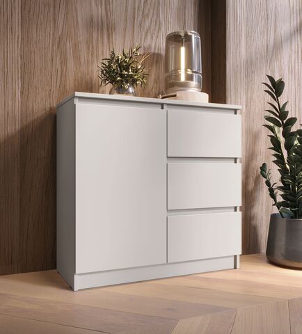 Челси Комод 800 (3 ящика 1 дверь) (Кашемир, Кашемир)