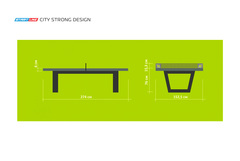 Стол теннисный City Strong DESIGN Всепогодный