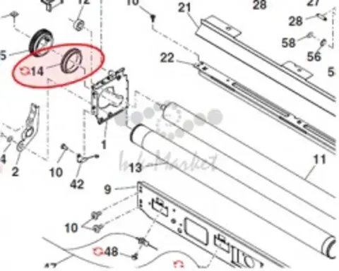 Sharp NBRGP0093QSB1 AH <038> подшипник тефлонового вала AR6020-6031, MXM266, 316, 356