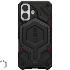 Чехол Uag Monarch Pro Case для iPhone 17, Красный | Carbon Fiber Black/Red