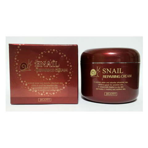 Jigott Snail Repairing Cream - Антивозрастной крем с муцином улитки