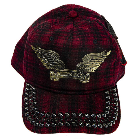 Robin&#39;s Jean | Бейсболка мужская CAP WITH GARNET SW &amp; BLK SPIKES SP перед