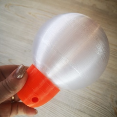 Плафон с широким основанием на резьбе. 10см. Пластик