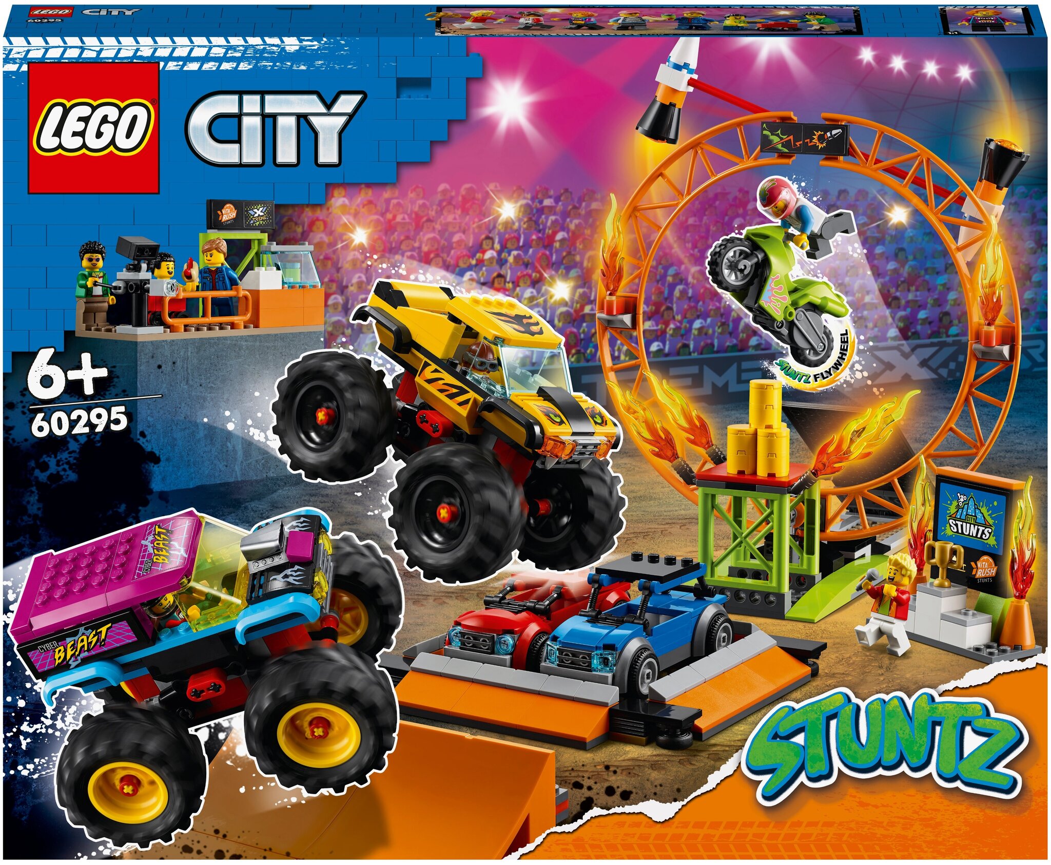 Конструктор LEGO City Stuntz 60295 Арена для шоу каскадёров 60295 купить в  интернет-магазине Layon.ru