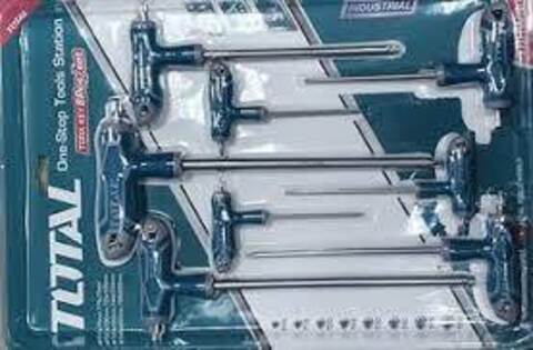 Набор шестигранных T-образных ключей TORX 8 шт TOTAL Код: THHW8083