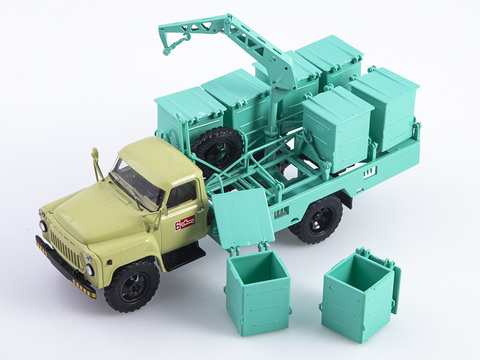 GAZ-53 M-30 Container garbage truck beige-turquoise 1:43 Start Scale Models (SSM)
