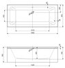 Cezares PLANE MINI-180-80-42-W37 Акриловая ванна, 180x80x42