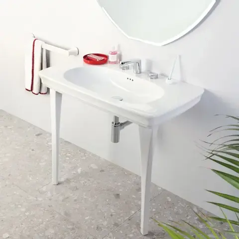 CIL002 01 00 *1 Artceram CIVITAS Раковина-консоль подвесная 90х50 см, са 1 отв под смес. с крепл, цвет белый