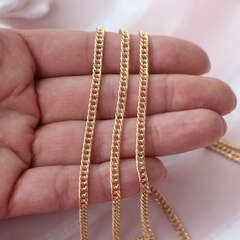 Цепочка 3,5 мм, позолота, 1 метр, А115