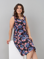 Платье П-012/синийголубой-пион