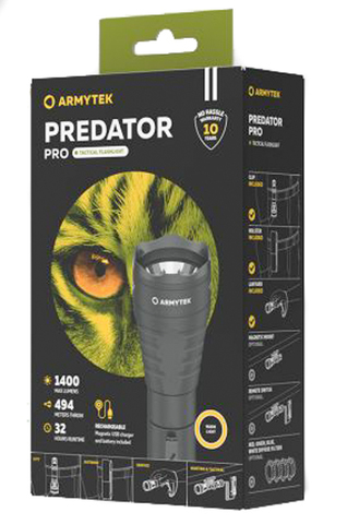 Фонарь Armytek Predator Pro Magnet USB Warm