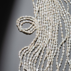 Жемчуг культивированный Кеши, белый, 3*4-6мм