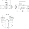 Смеситель для ванны однорычажный Ideal Standard Connect Air A7033AA