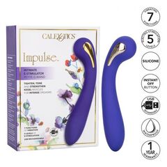 Фиолетовый вибромассажер с электростимуляцией Intimate Estim Petite G Wand - 19 см. - 