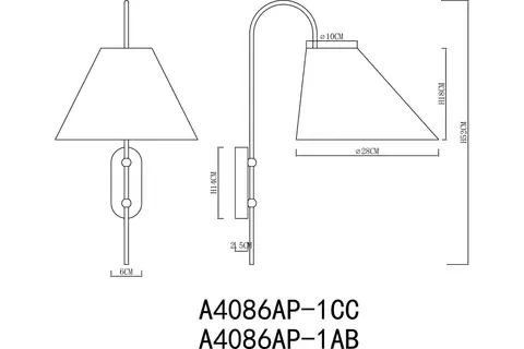 Настенный светильник Arte Lamp RONDO A4086AP-1CC