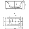 Aquatek ALF140-0000005 Альфа 140 пустая с фр.экр. (слив слева, вклеенный каркас)