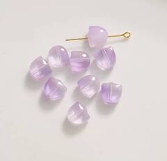 Подвеска Цветок тюльпан, акрил, сиреневый 9*9 мм, Ф024