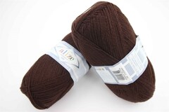 ALIZE "LANAGOLD 800", 49% шерсть, 51% акрил, 100 гр, 800 м, 26 коричневый