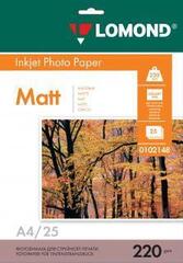 Фотобумага LOMOND Двухсторонняя Матовая 220 г/м2, A4, 25 листов.