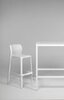 Стул пластиковый барный Nardi Net Stool, белый