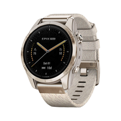 Умные часы Garmin Epix Pro (Gen 2), 42mm, Sapphire Edition Soft Gold with Nylon Band (010-02802-20)