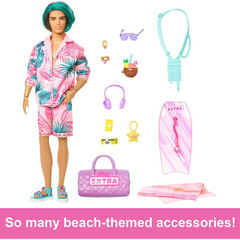Барби Экстра Флай Кен с Пляжными Аксессуарами