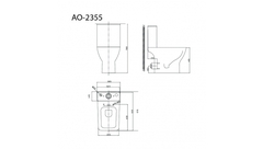 Унитаз напольный безободковый Triton-Pro Astro AO-2355, сиденье микролифт, 616 x 385 мм